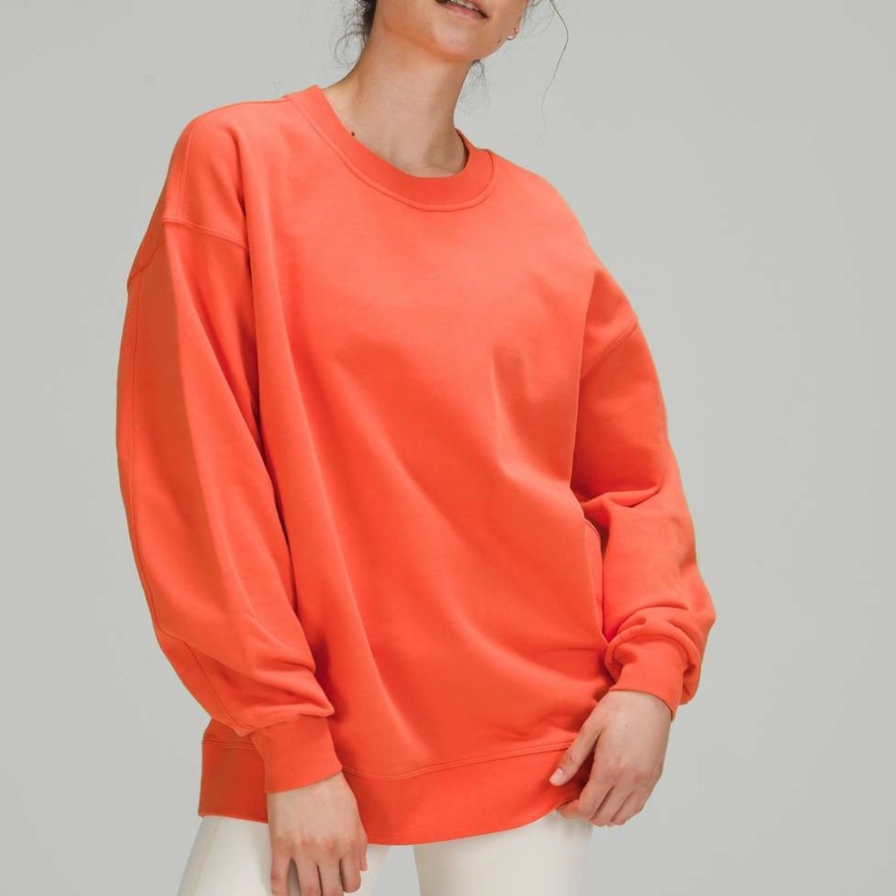 lululemon athletica Orange Crew Neck Sweater